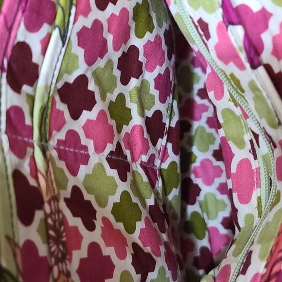 Vera Bradley Hello Dahlias Retired Purse Shoulder Bag Floral Kiss Lock GUC READ - Picture 11 of 16